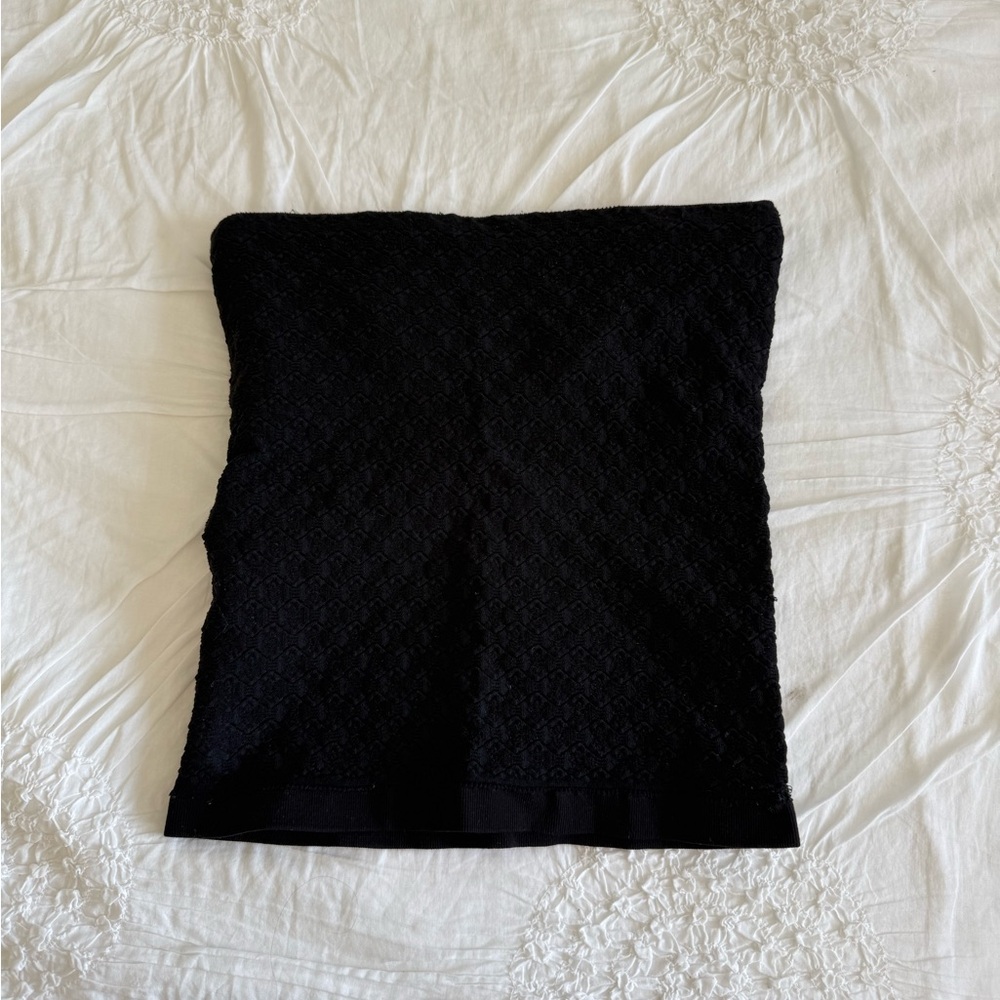 Free People Black Textured Tube Top